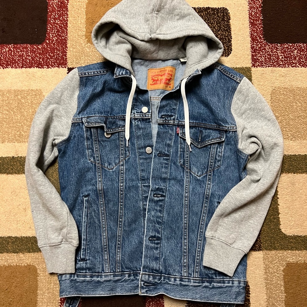 **SOLD** Levi Strauss & Co Hybrid Hooded Trucker Jean Jacket